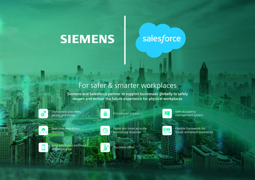 Siemens and Salesforce partner to deliver the future experience for safe workplaces